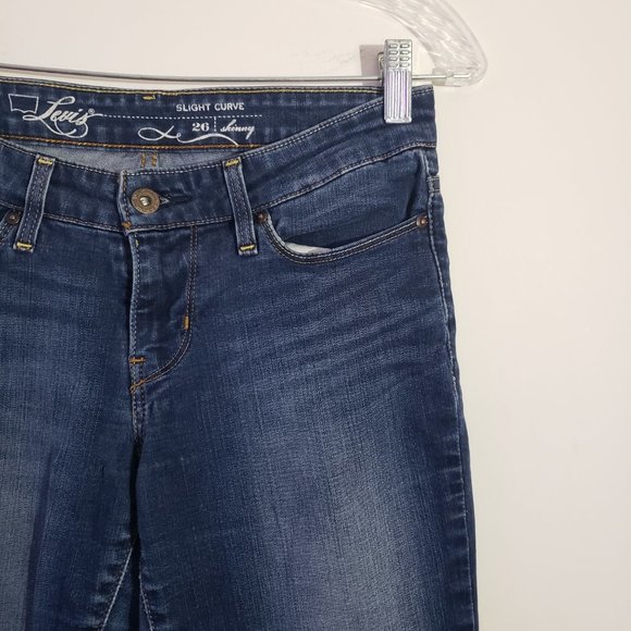 Levi's Slight Curve Dark Wash Skinny Jeans Size 26 - Picture 3 of 7